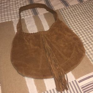 Lucky Brand suede tassel purse